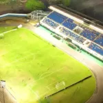 Vista aérea do estádio Canarinho, em Boa Vista (Foto: Reprodução Roraima Drones)