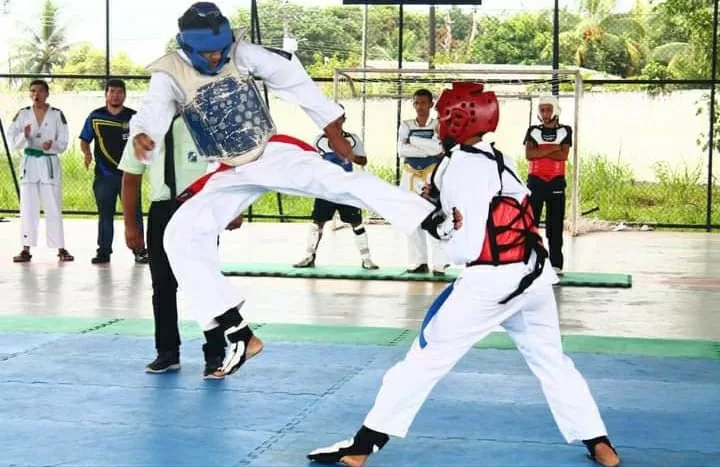 O taekwondo utiliza movimentos realizados tanto com os pés quanto com as mãos (Foto: Divulgação)
