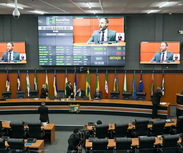 Sessão da Assembleia Legislativa de Roraima nesta quinta-feira (Foto: Jader Souza/SupCom ALE-RR)