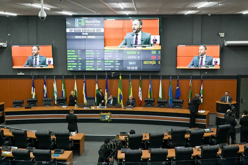 Sessão da Assembleia Legislativa de Roraima nesta quinta-feira (Foto: Jader Souza/SupCom ALE-RR)