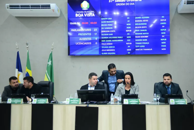 O plenário da Câmara Municipal de Boa Vista, presidida pelo vereador Genilson Costa (Foto: Reynesson Damasceno/CMBV)