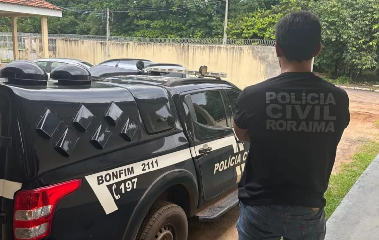 Equipe da Delegacia do Cantá, lavrou um Auto de Prisão em Flagrante contra o suspeito (Foto: Ascom/PCRR)