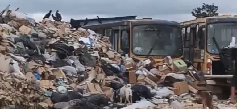 Depósito de Resíduos de Pacaraima está sobrecarregado de lixo (Foto: Reprodução)