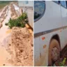 Estrada que dá acesso à vila Vilena, em Bonfim, está repleta de buracos e lamaçais (Foto: Reprodução)