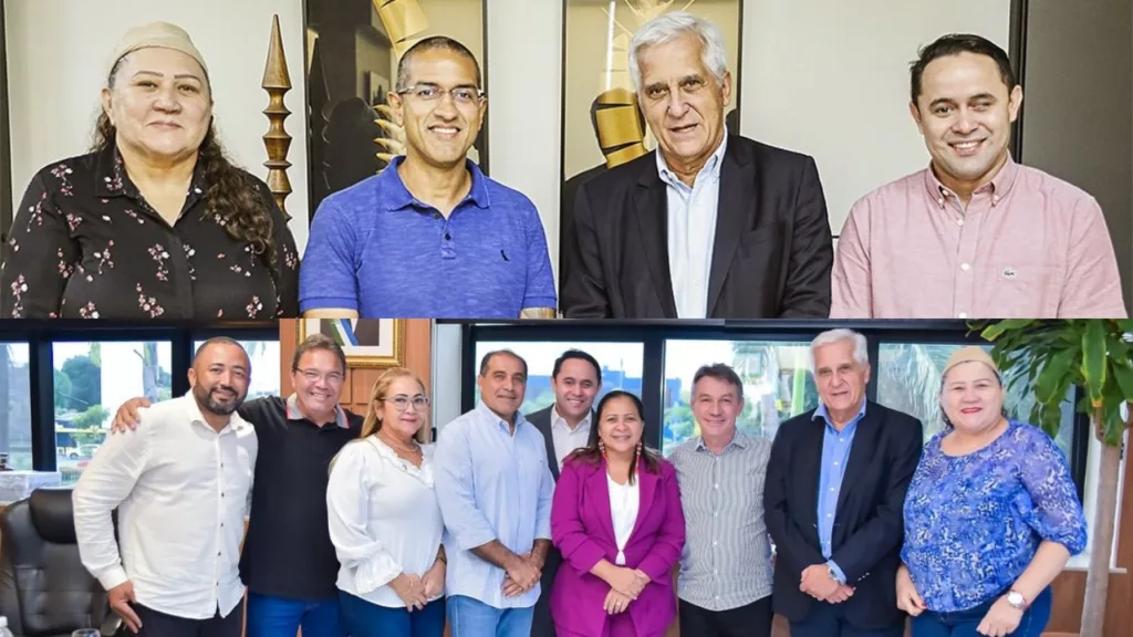 Correligionários da federação, acompanhados do presidente nacional do Cidadania, Comte Bittencourt e do deputado Gabriel Mota, conversaram sobre as eleições municipais tanto com o prefeito de Boa Vista, Arthur Henrique, quanto com o governador de Roraima, Antonio Denarium (Foto: Divulgação)