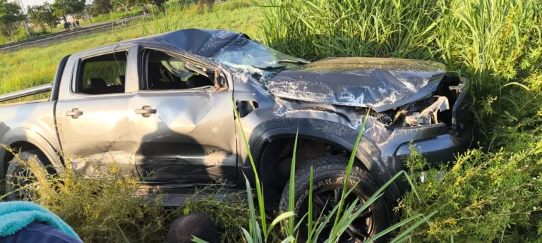 O acidente ocorreu na BR-174, próximo ao Anel Viário (Foto: PRF)