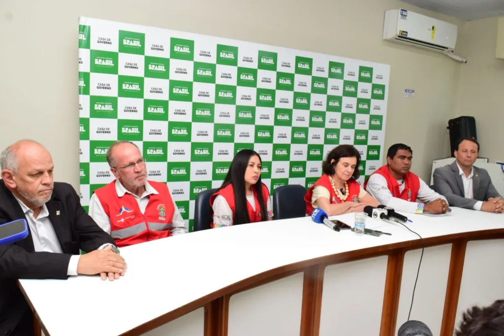 Entrevista coletiva com a ministra da Saúde, Nísia Trindade (Foto: Nilzete Franco/FolhaBV)