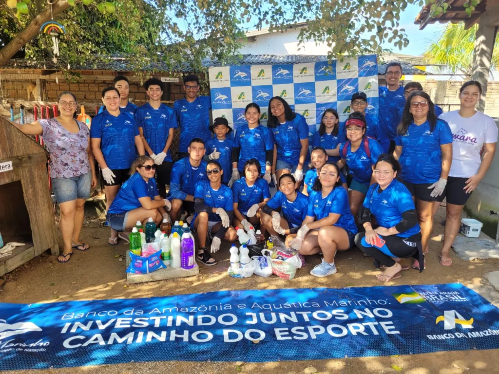 Equipe de Natação da Aquática Marinho realiza a ação pelo segundo ano consecutivo (Foto: Arquivo Pessoal)