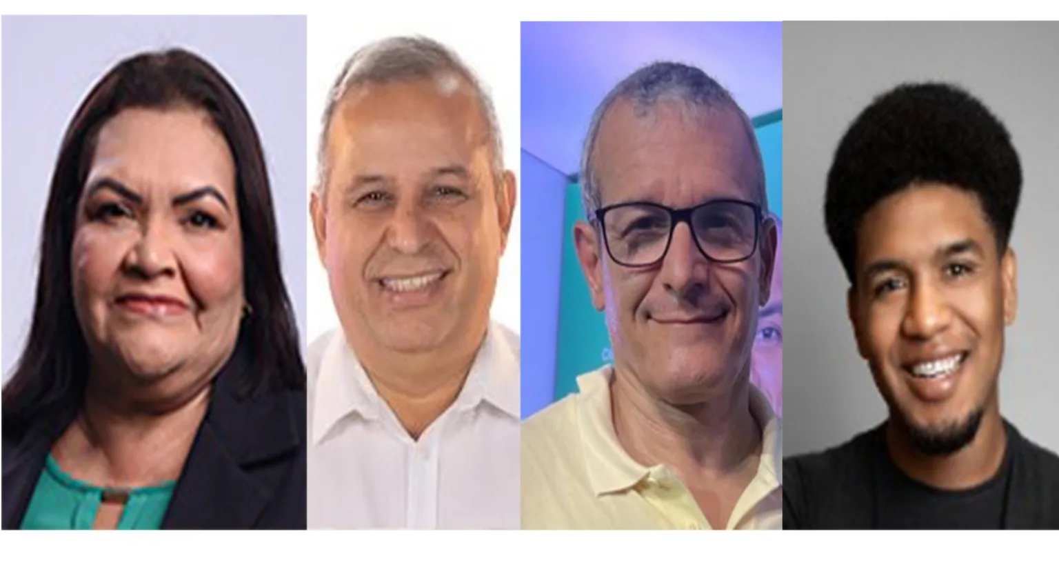 Nivalda Cardoso, Sargento Damosiel, Ten Cel Zeitoune e Yano Rodrigues são os candidatos a vice-prefeito de Boa Vista (Fotos: TSE e Nilzete Franco/FolhaBV) Nivalda Cardoso, Sargento Damosiel, Ten Cel Zeitoune e Yano Rodrigues são os candidatos a vice-prefeito de Boa Vista (Fotos: TSE e Nilzete Franco/FolhaBV)