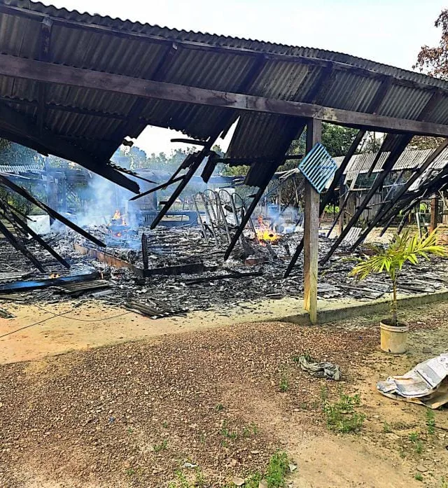 A casa ficou completamente destruída (Foto: Divulgação) 