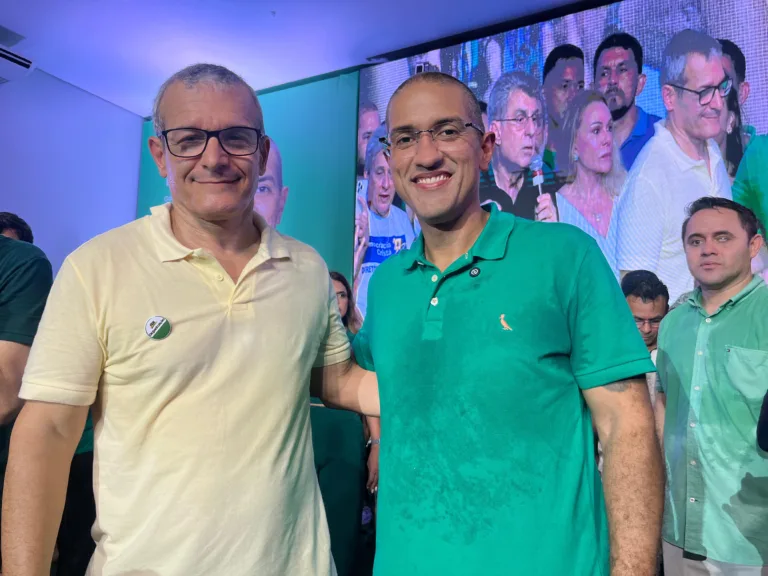 Os candidatos à Prefeitura de Boa Vista, Arthur Henrique (verde) e Marcelo Zeitoune (Foto: Nilzete Franco/FolhaBV)