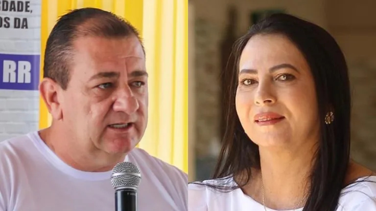 Candidatos à Prefeitura de São Luiz, Chicão e Risoneide (Fotos: Arquivos pessoais)