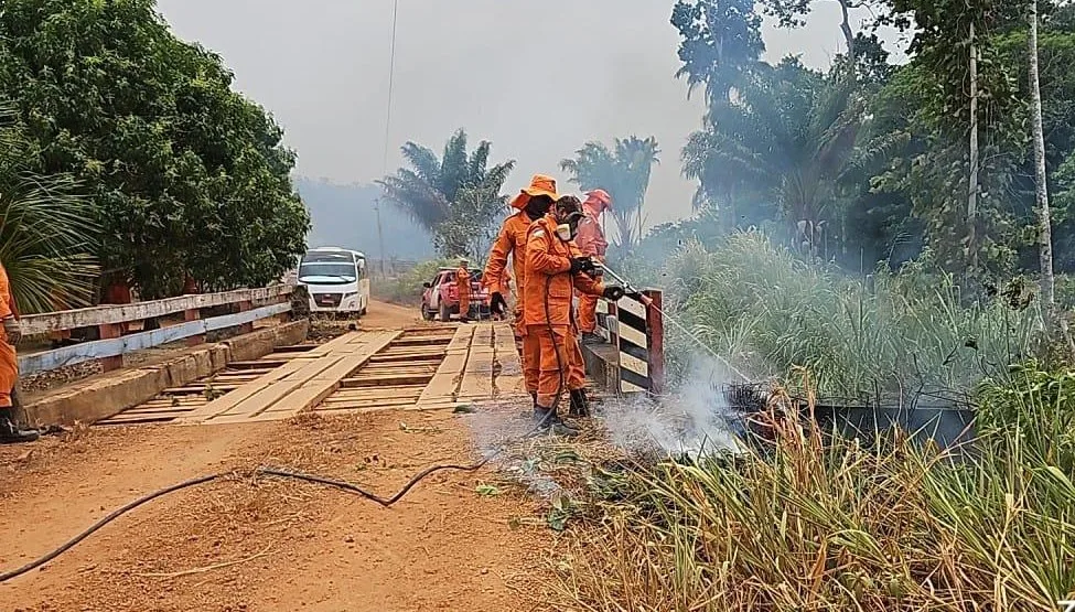 Em 2023, 14 municípios do Estado de Roraima decretaram situação de emergência devido à seca e aos focos de incêndio — Foto: Secom