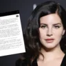 Em carta, chamada de "Question for the culture", Lana del Rey critica outras artistas pela maneira com que vendem música — Foto: Reprodução/Internet