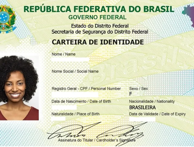 Modelo da Carteira de Identidade Nacional (Foto: Reprodução/Agência EBC)