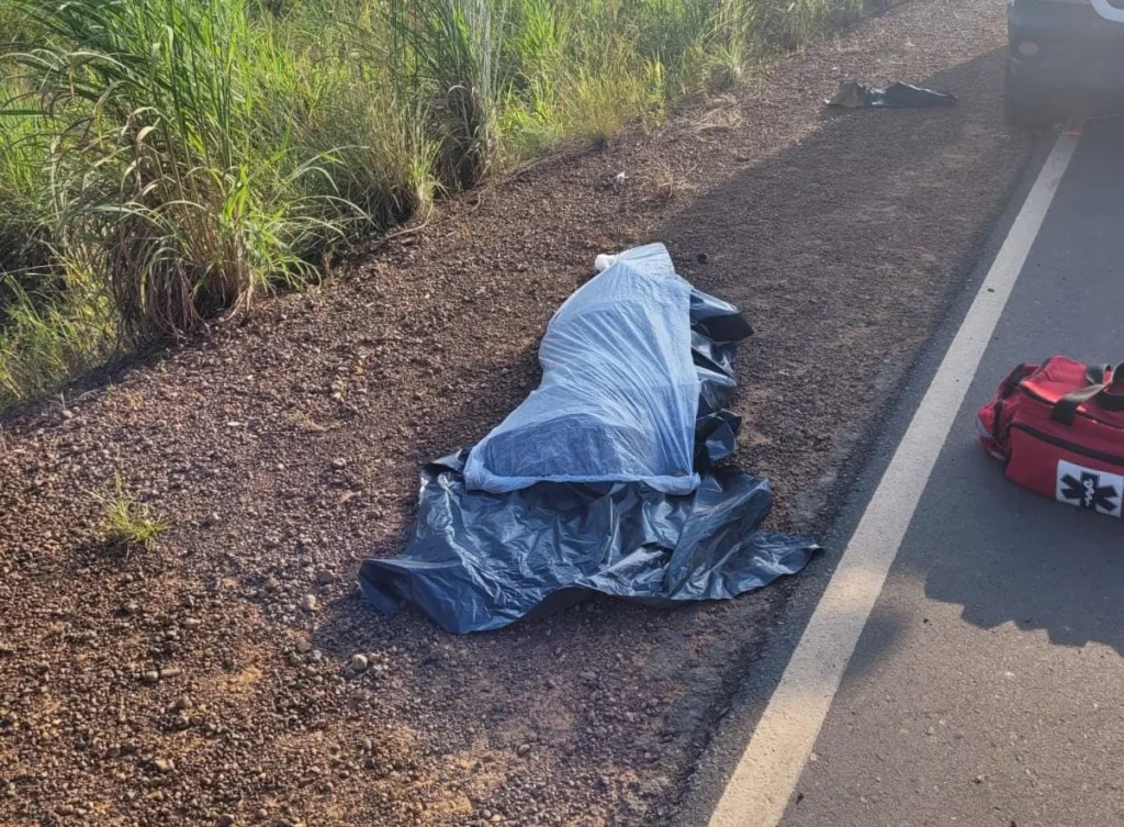 A vítima morreu no local do acidente (Foto: Divulgação) 