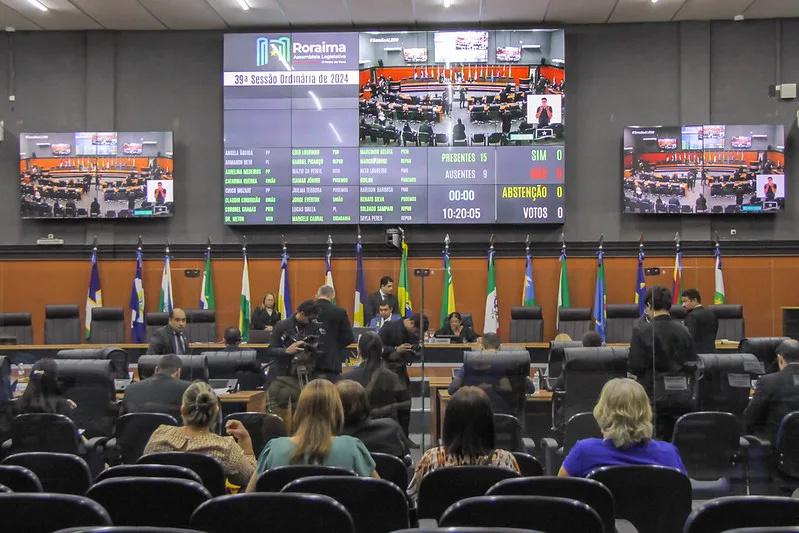 Sessão da Assembleia Legislativa de Roraima nesta terça-feira (Foto: Nonato Sousa/SupCom ALE-RR)