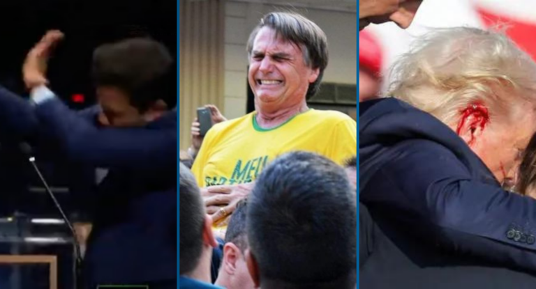 Ataques a políticos no Brasil e nos Estados Unidos. (Foto: ilustrativa)