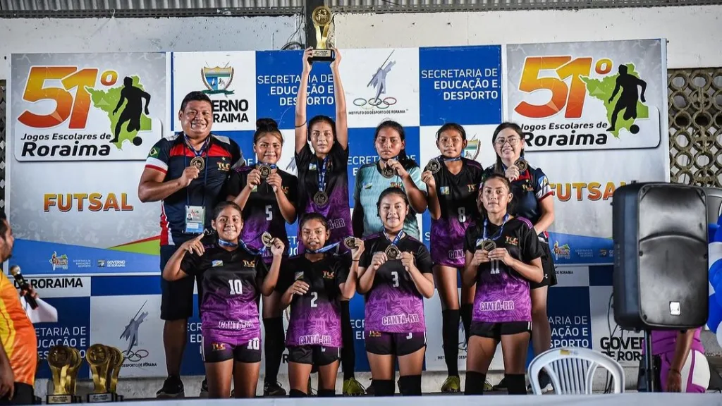 Time feminino mirim saiu invicto da competição (Foto: Reprodução/BV_Esportes/Instagram)