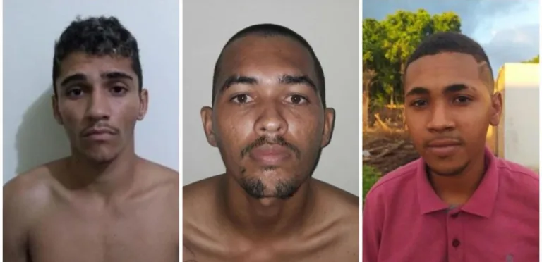 Natanael Araújo de Mesquita, Moisés Farias de Pinho e Kaique Almeida Vieira (Foto: Divulgação)