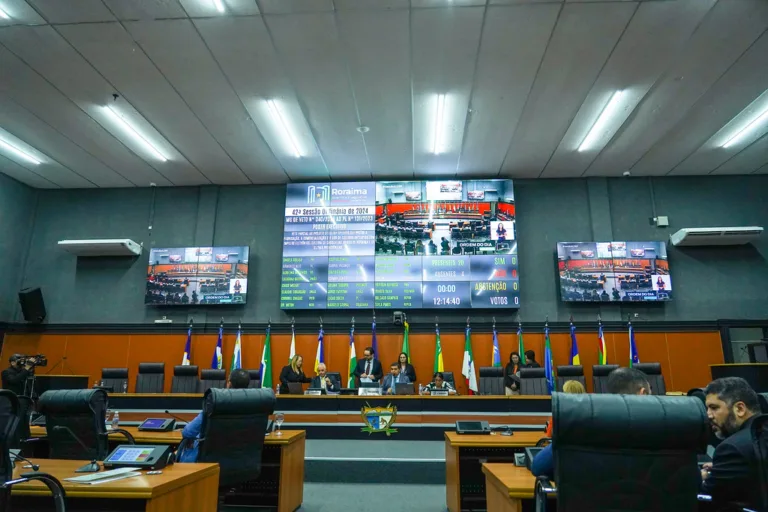 O plenário da Assembleia Legislativa de Roraima nesta terça-feira (Foto: Nonato Sousa/SupCom ALE-RR)