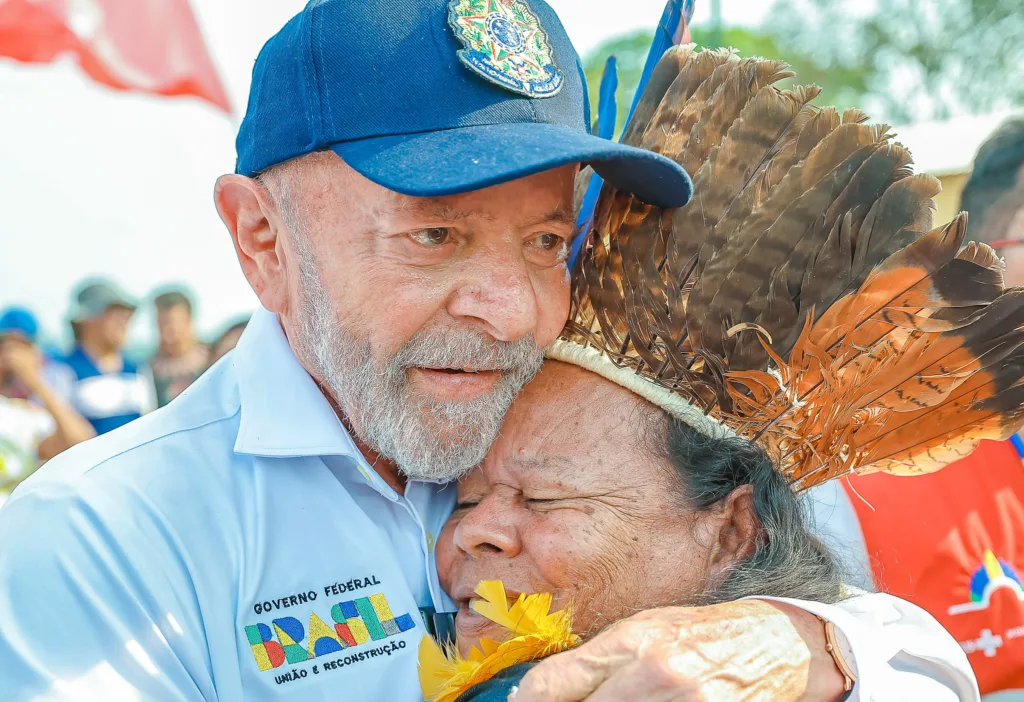 O presidente Luiz Inácio Lula da Silva em visita a Manaquiri, no interior do Amazonas, nesta terça-feira (Foto: Ricardo Stuckert/PR)