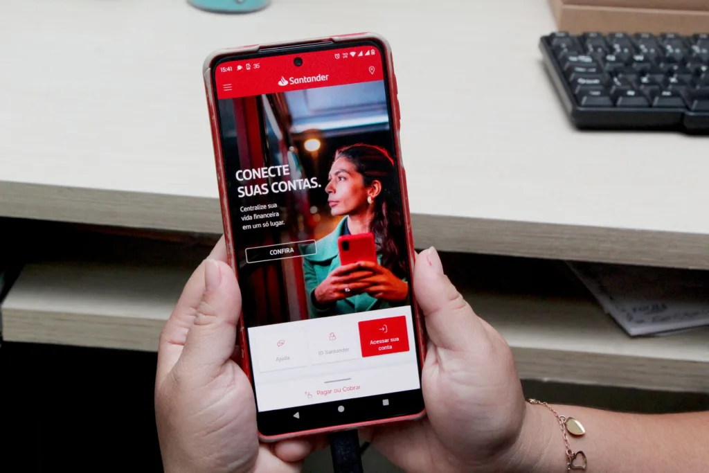 Aplicativo Santander celular