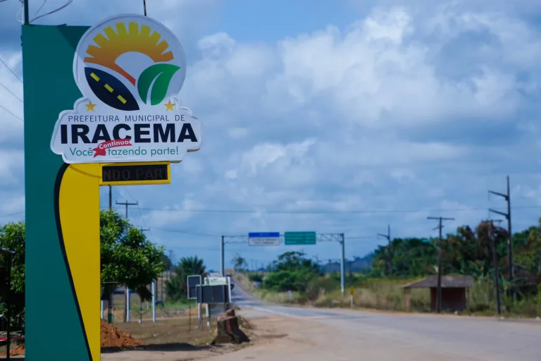 Entrada do Município de Iracema, no Sul de Roraima (Foto: Eduardo Andrade/SupCom ALE-RR)