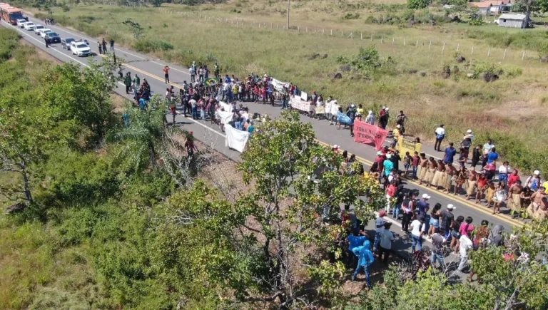 Manifestação contra Marco Temporal (Foto: Reprodução)