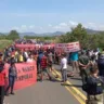 Manifestação da BR 174, em Pacaraima  (Foto: Divulgação/PRF)