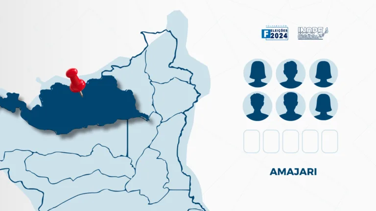 Mapa destacado de Amajari (Ilustração: FolhaBV)