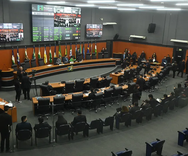 O plenário da Assembleia Legislativa de Roraima nesta terça-feira (Foto: Marley Lima/SupCom ALE-RR) 