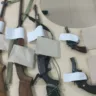 Armas apreendidas com os suspeitos (Foto: Divulgação) 