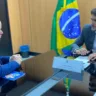 O deputado Gabriel Mota com o ministro das Comunicações, Juscelino Filho, nesta terça-feira (Foto: Ascom Gabriel Mota)