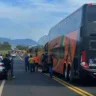 Fila de veículos após novo bloqueio total da rodovia federal BR-174 por indígenas contrários ao marco temporal (Foto: Reprodução)