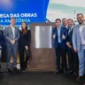 Cerimônia de inauguração de obras dos sete aeroportos de Roraima contou com autoridades federais e da empresa Vinci (Foto: Ministério de Portos e Aeroportos)