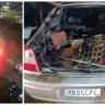 Carro que explodiu no estacionamento da Câmara dos Deputados (Fotos: Divulgação)