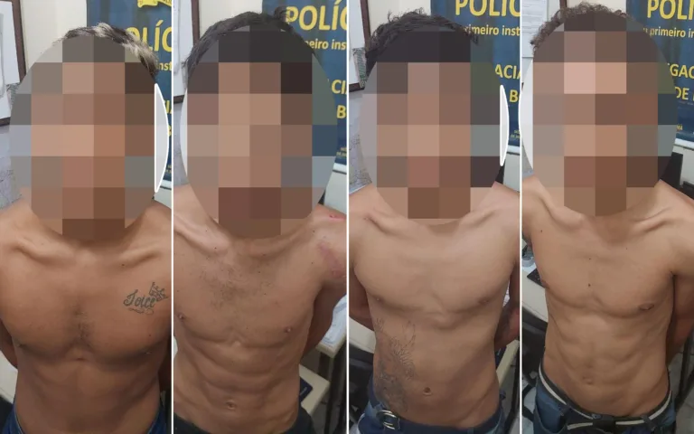 O crime foi cometido por quatro homens. Um deles conseguiu fugir após ter sido preso (Foto: Divulgação)