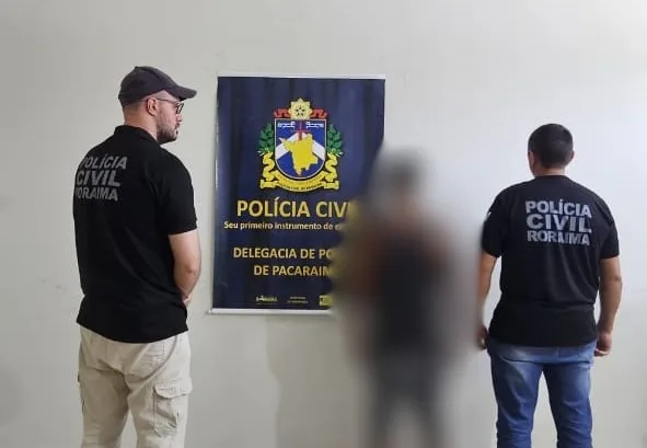 O acusado foi encaminhado para a Audiência de Custódia após não efetuar o pagamento da fiança fixada pelo delegado. (Foto: Divulgação/PCRR)