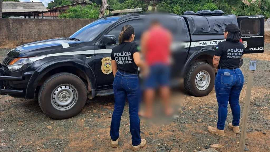 Polícia Civil prendeu homem condenado por estupro de vulnerável e importunação sexual (Foto: PCRR)