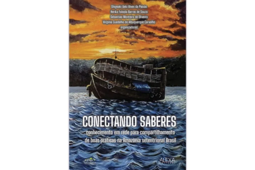 Capa do livro "Conectando Saberes: Conhecimento em Rede para Compartilhamento de Boas Práticas na Amazônia Setentrional do Brasil" (Ilustração: FolhaBV)