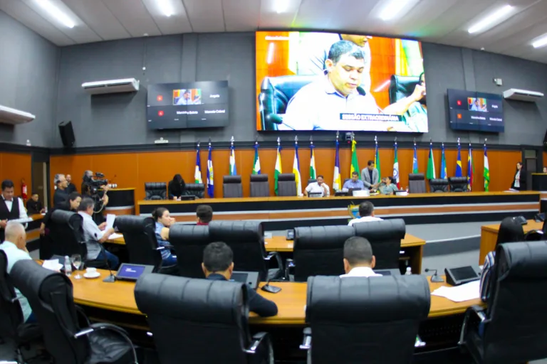 O plenário da Assembleia Legislativa de Roraima durante sessão extraordinária desta quinta-feira (Foto: Nonato Sousa/SupCom ALE-RR))