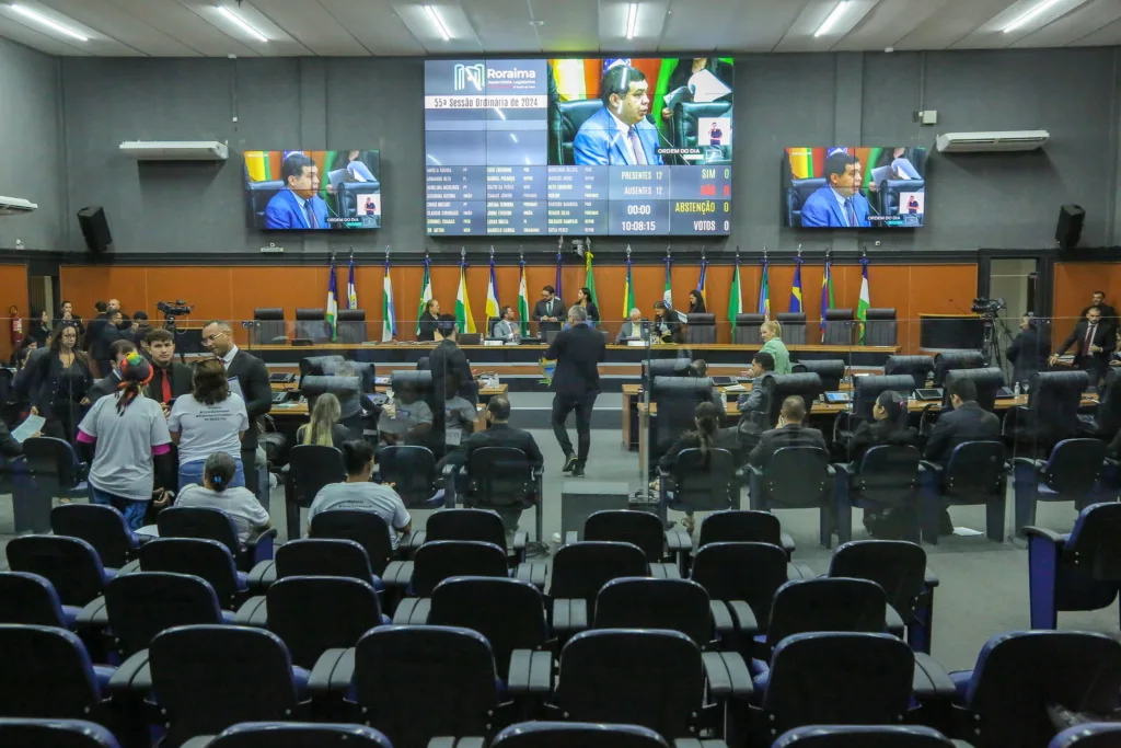 O plenário da Assembleia Legislativa de Roraima nesta quarta-feira (Foto: Eduardo Andrade/SupCom ALE-RR)