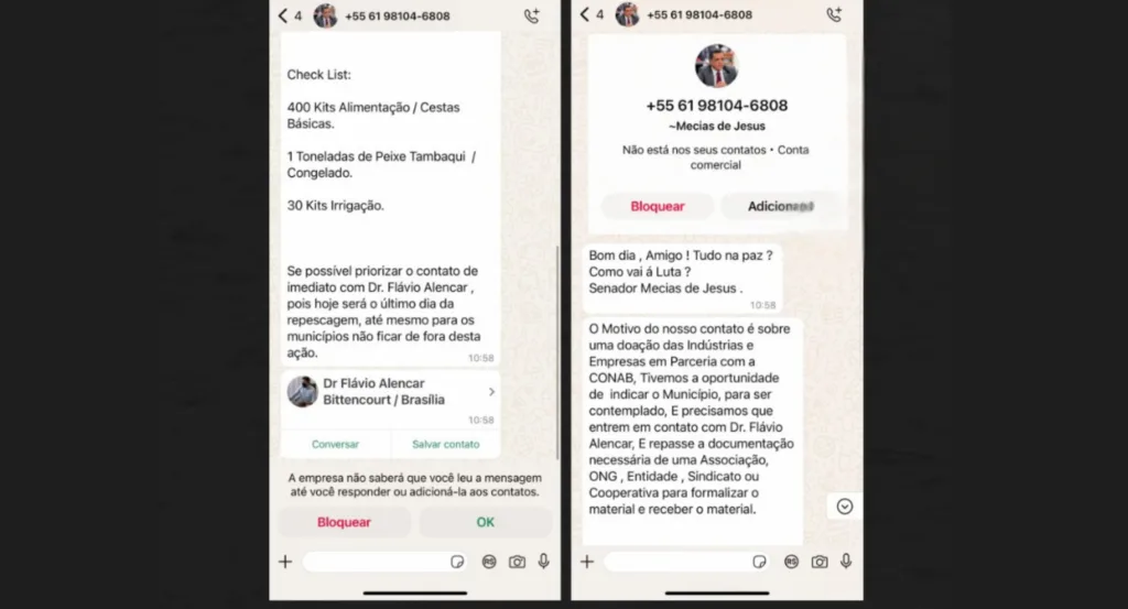 Golpistas se passam por senador para pedir dados pelo WhatsApp