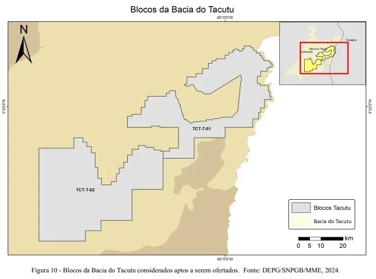 Áreas aptas para a exploração em Roraima (Foto: Reprodução)