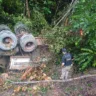 Carreta colidiu com outros carros, ocasionando engavetamento (Foto: PRF/AM)