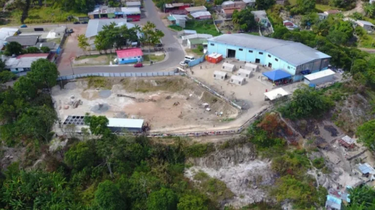 Vista aérea do abrigo Janokoida, em Pacaraima (Foto: Reprodução)