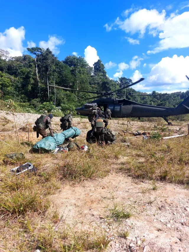 Foto tirada durante a ação da operação. (Foto: Comando Operacional Conjunto CATRIMANI II)