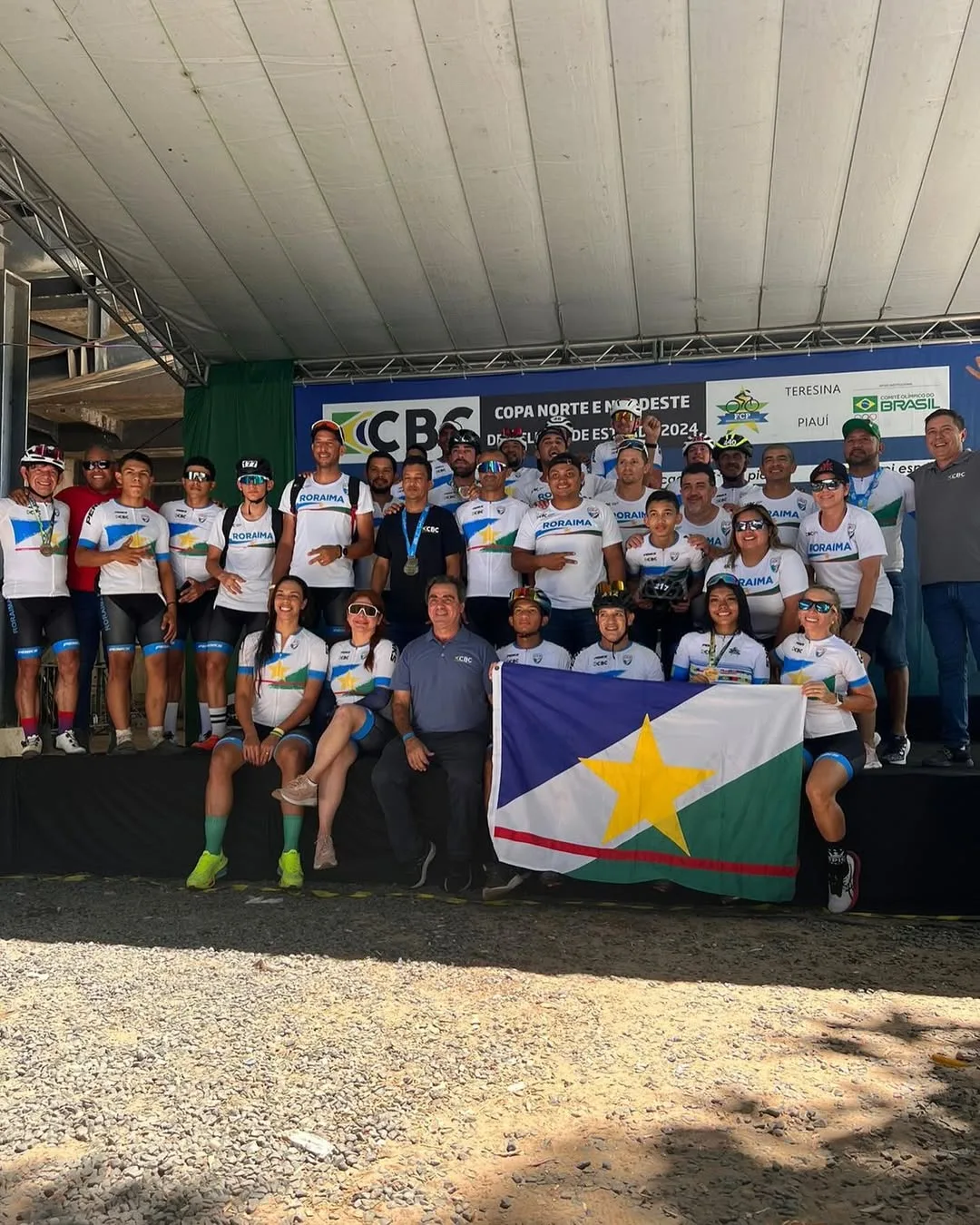 Seleção roraimenses de Ciclismo na estrada fechou em 11° na Copa Norte-Nordeste 2024. Crédito: divulgação