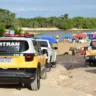 A blitz aconteceu na praia do Caçari (Foto: Nilzete Franco/FolhaBV)